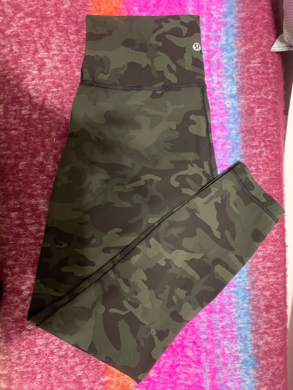 lululemon athletica Girls' Olive Camo High-Rise Leggings